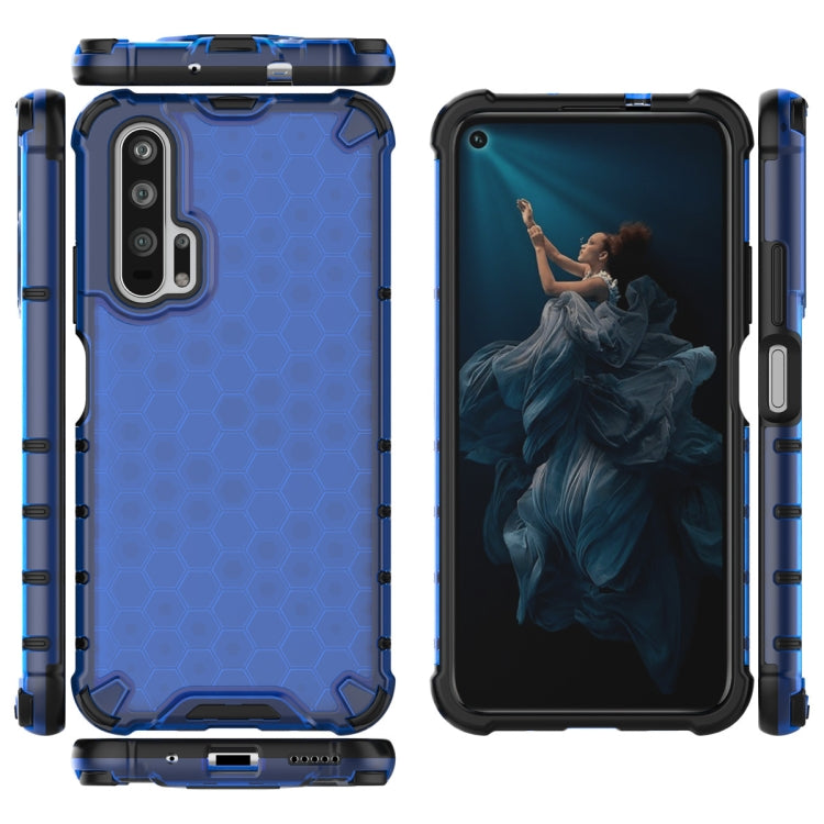 For Huawei Honor 20 Pro Shockproof Honeycomb PC + TPU Case(Blue) by buy2fix