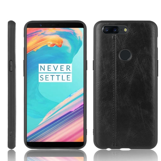 For OnePlus 5T Shockproof Sewing Cow Pattern Skin PC + PU + TPU Case(Black) - OnePlus Cases by buy2fix | Online Shopping UK | buy2fix