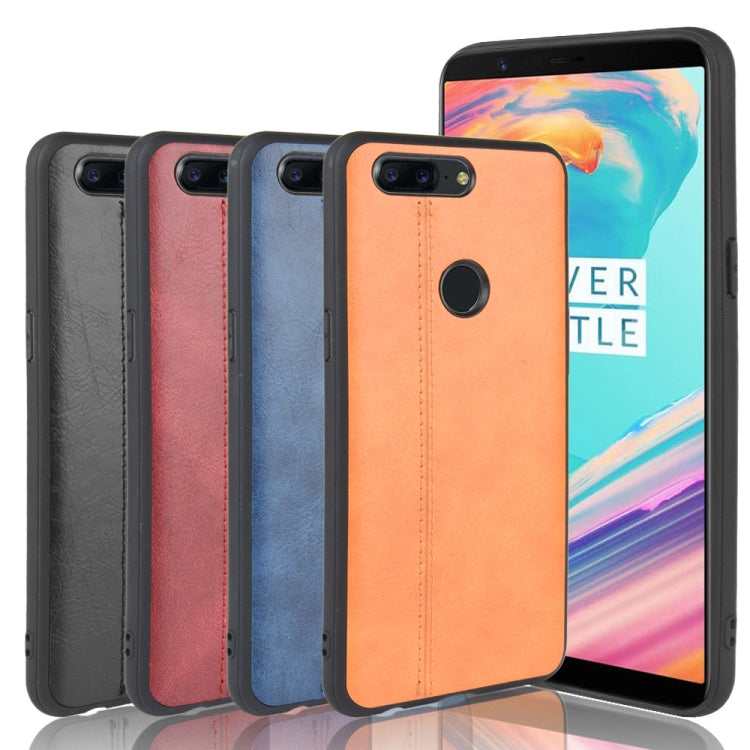 For OnePlus 5T Shockproof Sewing Cow Pattern Skin PC + PU + TPU Case(Black) - OnePlus Cases by buy2fix | Online Shopping UK | buy2fix