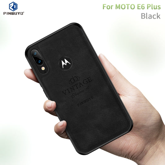 For  Motorola Moto E6 Plus PINWUYO Zun Series PC + TPU + Skin Waterproof And Anti-fall All-inclusive Protective Shell(Black) - Motorola Cases by PINWUYO | Online Shopping UK | buy2fix