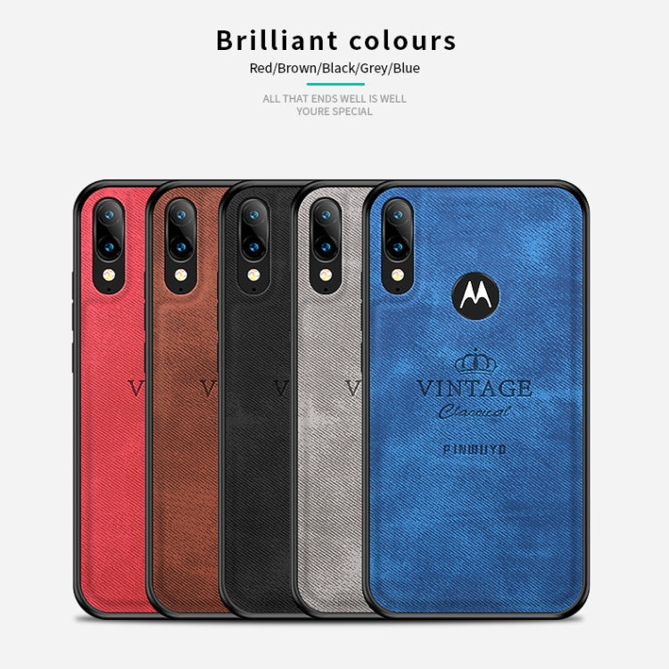 For  Motorola Moto E6 Plus PINWUYO Zun Series PC + TPU + Skin Waterproof And Anti-fall All-inclusive Protective Shell(Black) - Motorola Cases by PINWUYO | Online Shopping UK | buy2fix