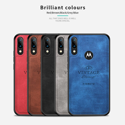 For  Motorola Moto E6 Plus PINWUYO Zun Series PC + TPU + Skin Waterproof And Anti-fall All-inclusive Protective Shell(Black) - Motorola Cases by PINWUYO | Online Shopping UK | buy2fix