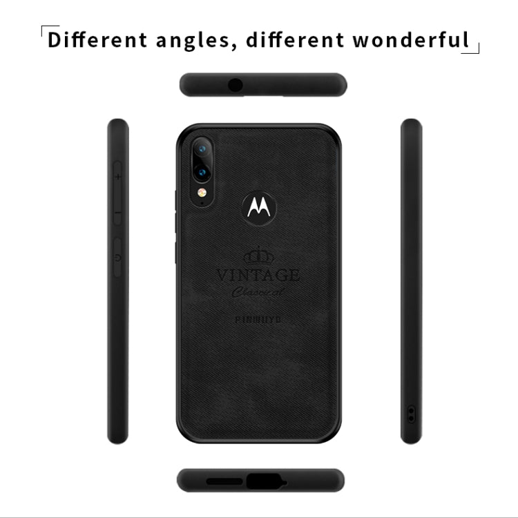 For  Motorola Moto E6 Plus PINWUYO Zun Series PC + TPU + Skin Waterproof And Anti-fall All-inclusive Protective Shell(Black) - Motorola Cases by PINWUYO | Online Shopping UK | buy2fix