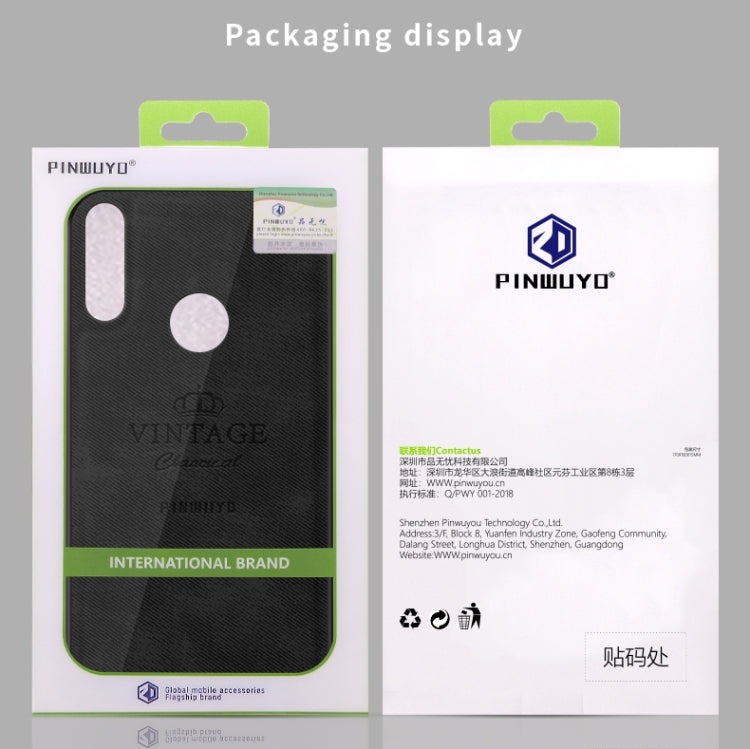 For  Motorola Moto E6 Plus PINWUYO Zun Series PC + TPU + Skin Waterproof And Anti-fall All-inclusive Protective Shell(Black) - Motorola Cases by PINWUYO | Online Shopping UK | buy2fix