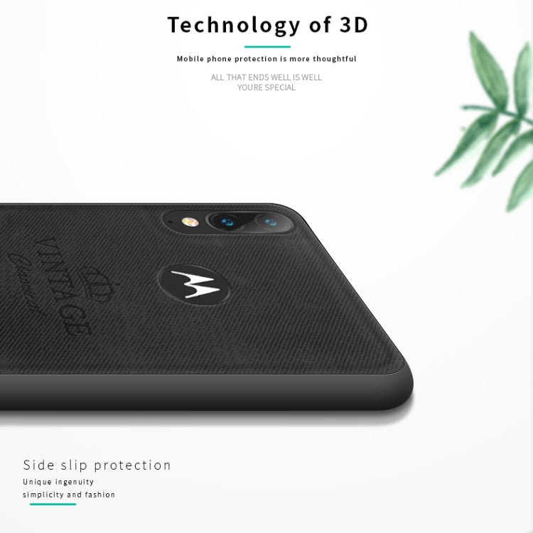 For  Motorola Moto E6 Plus PINWUYO Zun Series PC + TPU + Skin Waterproof And Anti-fall All-inclusive Protective Shell(Black) - Motorola Cases by PINWUYO | Online Shopping UK | buy2fix