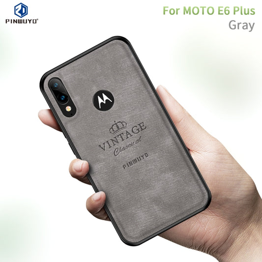 For  Motorola Moto E6 Plus PINWUYO Zun Series PC + TPU + Skin Waterproof And Anti-fall All-inclusive Protective Shell(Gray) - Motorola Cases by PINWUYO | Online Shopping UK | buy2fix