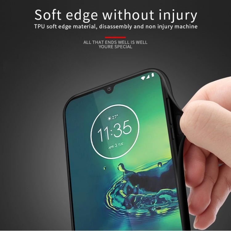 For MOTO G8 Plus PINWUYO Rong Series  Shockproof PC + TPU+ Chemical Fiber Cloth Protective Cover(Black) - Motorola Cases by PINWUYO | Online Shopping UK | buy2fix
