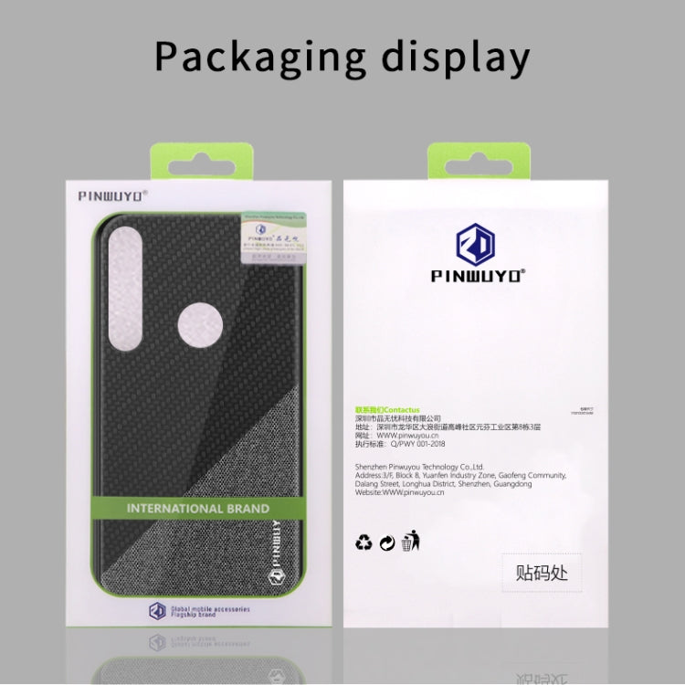 For MOTO G8 Plus PINWUYO Rong Series  Shockproof PC + TPU+ Chemical Fiber Cloth Protective Cover(Yellow) - Motorola Cases by PINWUYO | Online Shopping UK | buy2fix