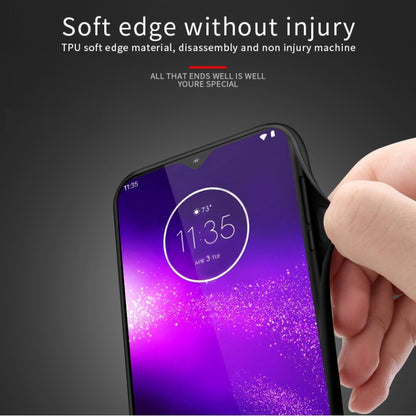 For MOTO G8 Play / One Macro PINWUYO Rong Series  Shockproof PC + TPU+ Chemical Fiber Cloth Protective Cover(Red) - Motorola Cases by PINWUYO | Online Shopping UK | buy2fix