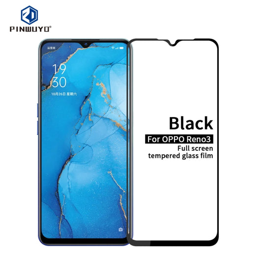 For OPPO Reno3 PINWUYO 9H 2.5D Full Screen Tempered Glass Film - OPPO Tempered Glass by PINWUYO | Online Shopping UK | buy2fix
