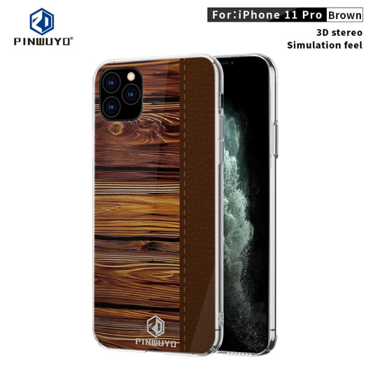 For iPhone 11 Pro For  iPhone 11 Pro  PINWUYO Pindun Series Slim 3D Call Flashing PC All-inclusive Waterproof Shockproof Protection Case(Brown) - iPhone 11 Pro Cases by PINWUYO | Online Shopping UK | buy2fix