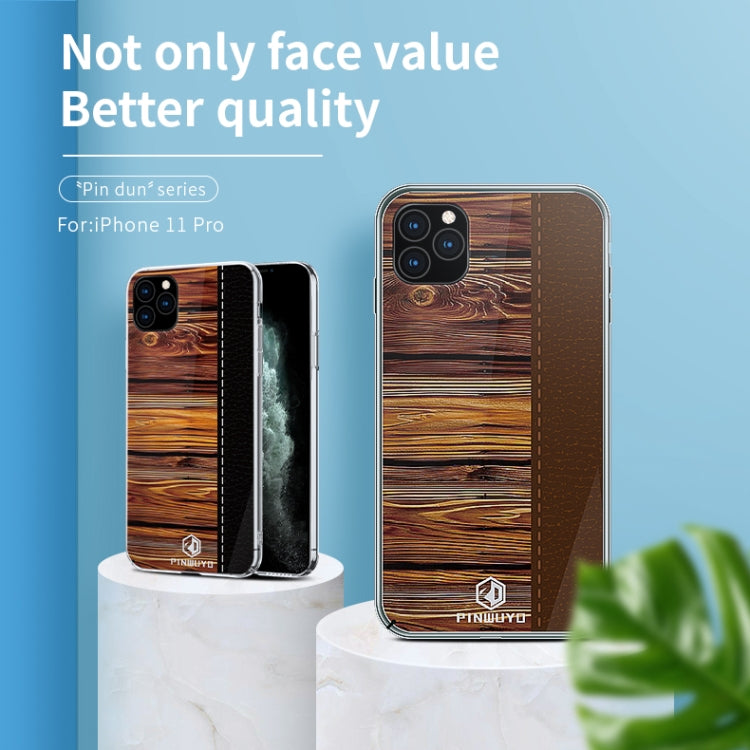 For iPhone 11 Pro For  iPhone 11 Pro  PINWUYO Pindun Series Slim 3D Call Flashing PC All-inclusive Waterproof Shockproof Protection Case(Brown) - iPhone 11 Pro Cases by PINWUYO | Online Shopping UK | buy2fix