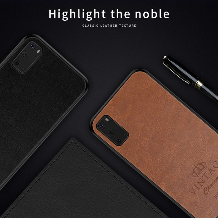 For Galaxy S20 PINWUYO Pin Rui Series Classical Leather, PC + TPU + PU Leather Waterproof And Anti-fall All-inclusive Protective Shell(Brown) - Galaxy Phone Cases by PINWUYO | Online Shopping UK | buy2fix
