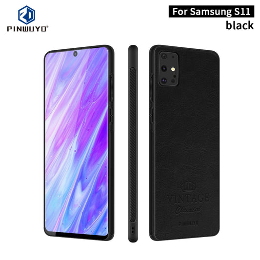 For Galaxy S20 Plus PINWUYO Pin Rui Series Classical Leather, PC + TPU + PU Leather Waterproof And Anti-fall All-inclusive Protective Shell(Black) - Galaxy Phone Cases by PINWUYO | Online Shopping UK | buy2fix