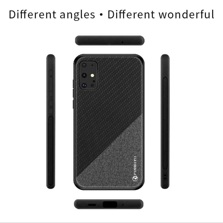 For Galaxy S20+ PINWUYO Rong Series  Shockproof PC + TPU+ Chemical Fiber Cloth Protective Cover(Yellow) - Galaxy Phone Cases by PINWUYO | Online Shopping UK | buy2fix