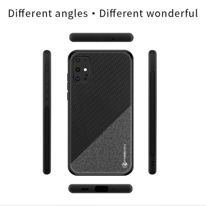 For Galaxy S20+ PINWUYO Rong Series  Shockproof PC + TPU+ Chemical Fiber Cloth Protective Cover(Brown) - Galaxy Phone Cases by PINWUYO | Online Shopping UK | buy2fix