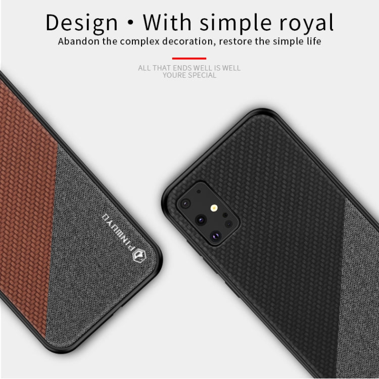 For Galaxy S20+ PINWUYO Rong Series  Shockproof PC + TPU+ Chemical Fiber Cloth Protective Cover(Red) - Galaxy Phone Cases by PINWUYO | Online Shopping UK | buy2fix