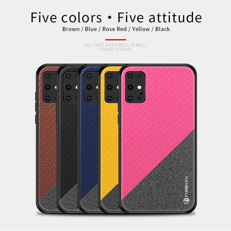 For Galaxy S20+ PINWUYO Rong Series  Shockproof PC + TPU+ Chemical Fiber Cloth Protective Cover(Red) - Galaxy Phone Cases by PINWUYO | Online Shopping UK | buy2fix
