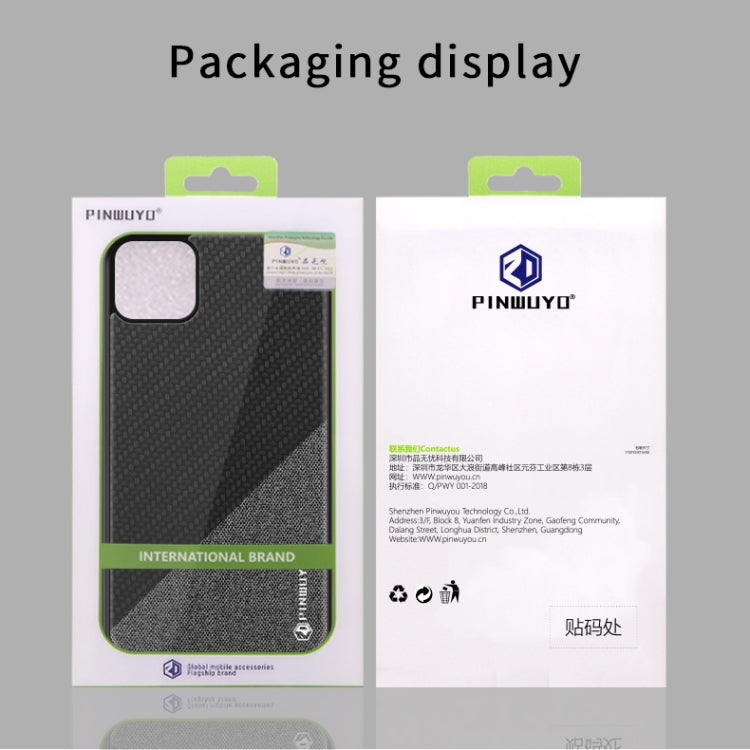 For Google Pixel4 PINWUYO Rong Series  Shockproof PC + TPU+ Chemical Fiber Cloth Protective Cover(Brown) - Google Cases by PINWUYO | Online Shopping UK | buy2fix
