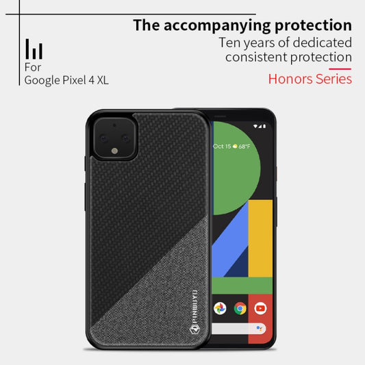 For Google Pixel4 XL PINWUYO Rong Series  Shockproof PC + TPU+ Chemical Fiber Cloth Protective Cover(Yellow) - Google Cases by PINWUYO | Online Shopping UK | buy2fix