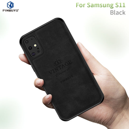 For Galaxy S20+ PINWUYO Zun Series PC + TPU + Skin Waterproof Anti-fall All-inclusive Protective Case(Black) - Galaxy Phone Cases by PINWUYO | Online Shopping UK | buy2fix