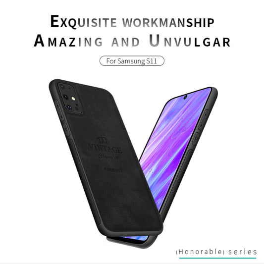 For Galaxy S20+ PINWUYO Zun Series PC + TPU + Skin Waterproof Anti-fall All-inclusive Protective Case(Blue) - Galaxy Phone Cases by PINWUYO | Online Shopping UK | buy2fix