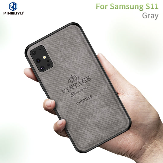 For Galaxy S20+ PINWUYO Zun Series PC + TPU + Skin Waterproof Anti-fall All-inclusive Protective Case(Gray)