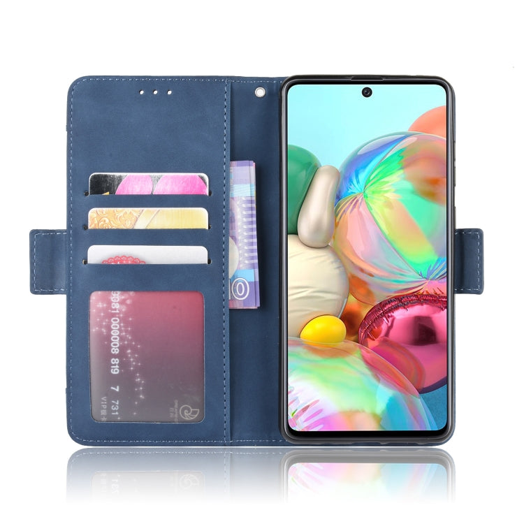 For Galaxy M60S / A81 / Note 10 Lite Wallet Style Skin Feel Calf Pattern Leather Case with Separate Card Slots & Holder & Wallet & Photo Frame(Blue) by buy2fix