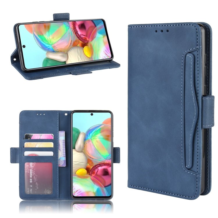 For Galaxy M60S / A81 / Note 10 Lite Wallet Style Skin Feel Calf Pattern Leather Case with Separate Card Slots & Holder & Wallet & Photo Frame(Blue) by buy2fix