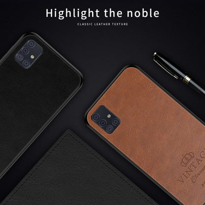 For Galaxy A51 / M40s PINWUYO Pin Rui Series Classical Leather Texture PC + TPU Waterproof  Anti-fall All-inclusive Protective Case Shell(Red) - Galaxy Phone Cases by PINWUYO | Online Shopping UK | buy2fix