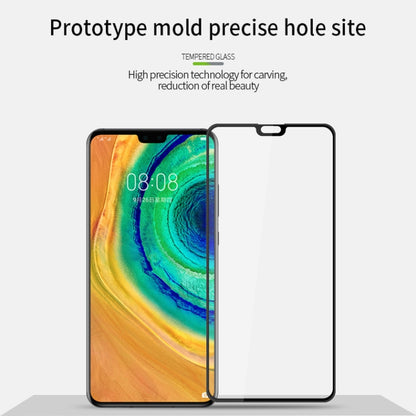 For Huawei  Mate 30 PINWUYO 9H 3D Curved Full Screen Explosion-proof Tempered Glass Film(Black) - Huawei Tempered Glass by PINWUYO | Online Shopping UK | buy2fix
