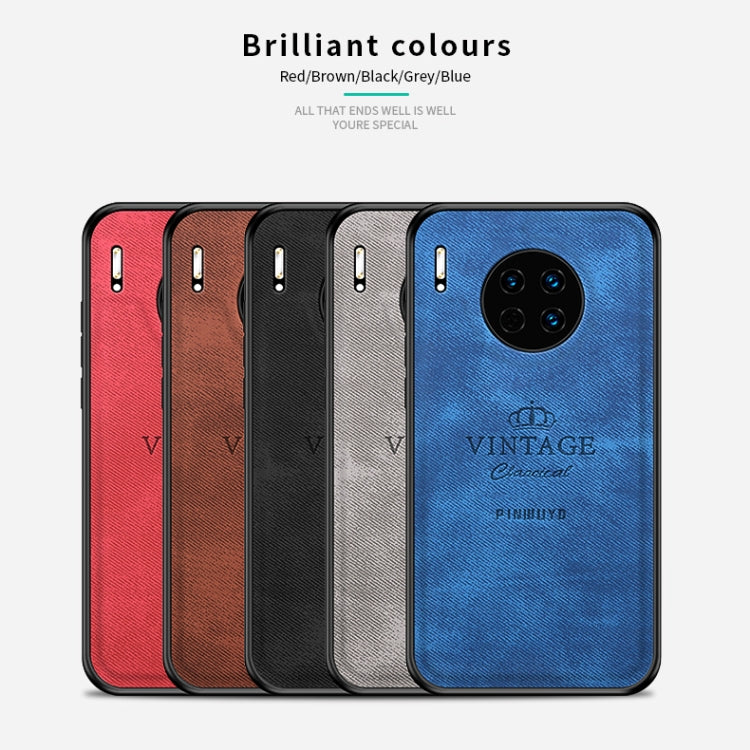 For Huawei Mate 30 5G (Leather) PINWUYO Zun Series PC + TPU + Skin Waterproof Anti-fall All-inclusive Protective Case(Black) by PINWUYO