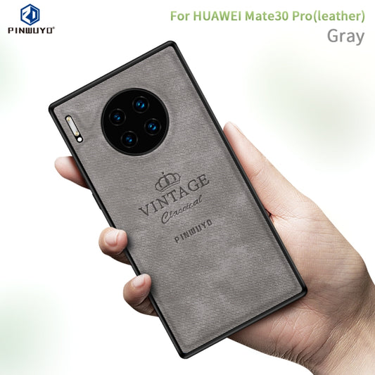 For Huawei Mate 30 Pro 5G (Leather) PINWUYO Zun Series PC + TPU + Skin Waterproof Anti-fall All-inclusive Protective Case(Gray) - Huawei Cases by PINWUYO | Online Shopping UK | buy2fix