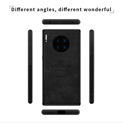 For Huawei Mate 30 Pro 5G (Leather) PINWUYO Zun Series PC + TPU + Skin Waterproof Anti-fall All-inclusive Protective Case(Gray) - Huawei Cases by PINWUYO | Online Shopping UK | buy2fix