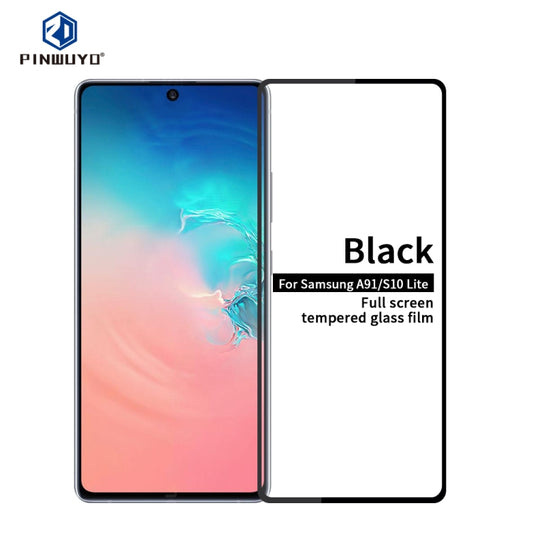 For Galaxy A91 / S10 Lite PINWUYO 9H 2.5D Full Screen Tempered Glass Film(Black) - Galaxy Tempered Glass by PINWUYO | Online Shopping UK | buy2fix