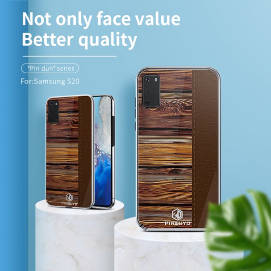 For Galaxy S20 PINWUYO Pindun Series Slim 3D Flashing All-inclusive PC Case(Brown) - Galaxy Phone Cases by PINWUYO | Online Shopping UK | buy2fix