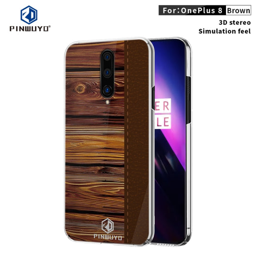 For OnePlus 8 PINWUYO Pindun Series Slim 3D Flashing All-inclusive PC Case(Brown) - OnePlus Cases by PINWUYO | Online Shopping UK | buy2fix
