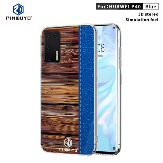 For Huawei P40 PINWUYO Pindun Series Slim 3D Flashing All-inclusive PC Case(Blue) - Huawei Cases by PINWUYO | Online Shopping UK | buy2fix