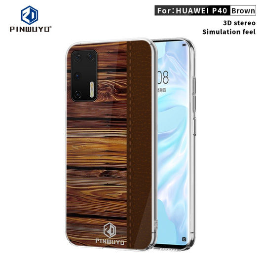 For Huawei P40 PINWUYO Pindun Series Slim 3D Flashing All-inclusive PC Case(Brown) - Huawei Cases by PINWUYO | Online Shopping UK | buy2fix