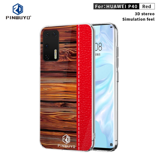 For Huawei P40 PINWUYO Pindun Series Slim 3D Flashing All-inclusive PC Case(Red) - Huawei Cases by PINWUYO | Online Shopping UK | buy2fix