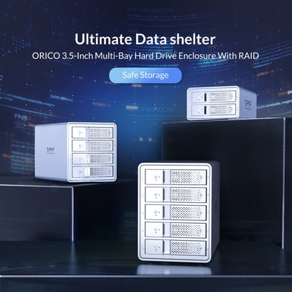 ORICO 9528RU3 3.5-Inch External Hard Drive Enclosure with RAID(Black) - HDD Enclosure by ORICO | Online Shopping UK | buy2fix