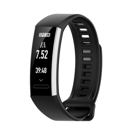 For Huawei Band 2 Pro / Band 2 / ERS-B19 / ERS-B29 Sports Bracelet Silicone Watch Band(Black) - Watch Bands by buy2fix | Online Shopping UK | buy2fix