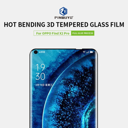 For OPPO Find X2 Pro PINWUYO 9H 3D Hot Bending Tempered Glass Film(Black) - OPPO Tempered Glass by PINWUYO | Online Shopping UK | buy2fix