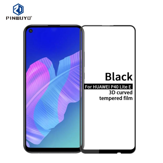 For Huawei P40 Lite E PINWUYO 9H 3D Curved Full Screen Explosion-proof Tempered Glass Film(Black) -  by PINWUYO | Online Shopping UK | buy2fix