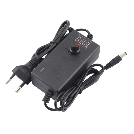 3V-12V 2A AC To DC Adjustable Voltage Power Adapter Universal Power Supply Display Screen Power Switching Charger, Plug Type:EU