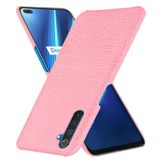 For Oppo Realme 6 Pro Shockproof Crocodile Texture PC + PU Case(Pink) - Realme Cases by buy2fix | Online Shopping UK | buy2fix