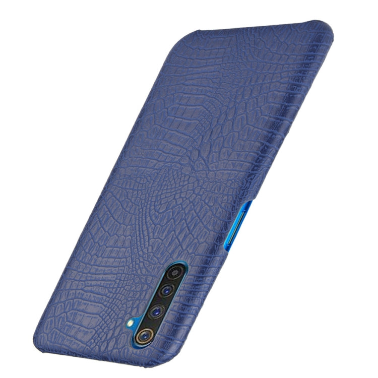For Oppo Realme 6 Pro Shockproof Crocodile Texture PC + PU Case(Blue) - Realme Cases by buy2fix | Online Shopping UK | buy2fix