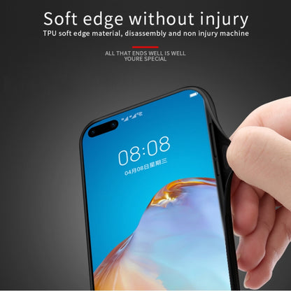 For Huawei P40 PINWUYO Rong Series  Shockproof PC + TPU+ Chemical Fiber Cloth Protective Cover(Red) - Huawei Cases by PINWUYO | Online Shopping UK | buy2fix