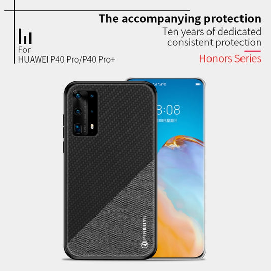 For Huawei P40 pro / P40pro+ PINWUYO Rong Series  Shockproof PC + TPU+ Chemical Fiber Cloth Protective Cover(Brown) - Huawei Cases by PINWUYO | Online Shopping UK | buy2fix