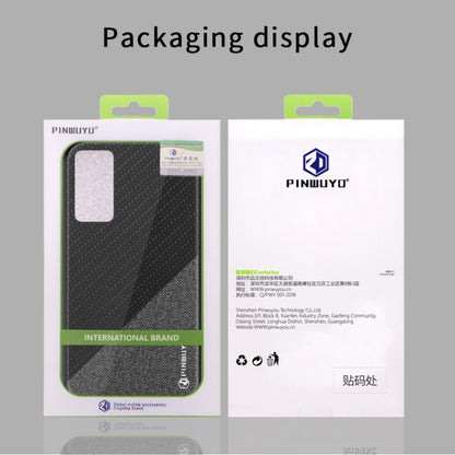 For Huawei P40 pro / P40pro+ PINWUYO Rong Series  Shockproof PC + TPU+ Chemical Fiber Cloth Protective Cover(Brown) - Huawei Cases by PINWUYO | Online Shopping UK | buy2fix